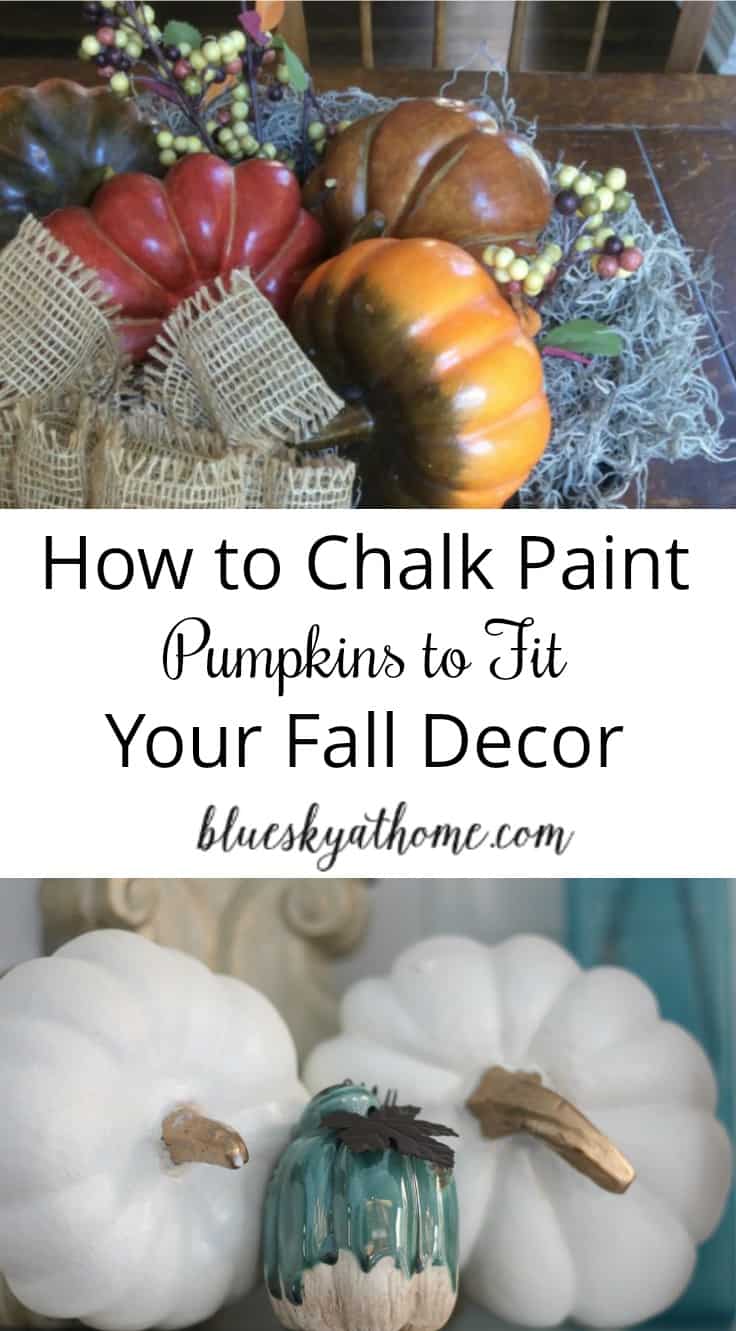 How to Chalk Paint Pumpkins to Fit Your Fall Decor