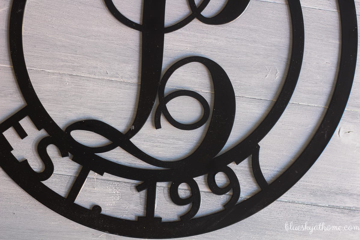 How to Make an Anniversary Sign with Metal and Wood