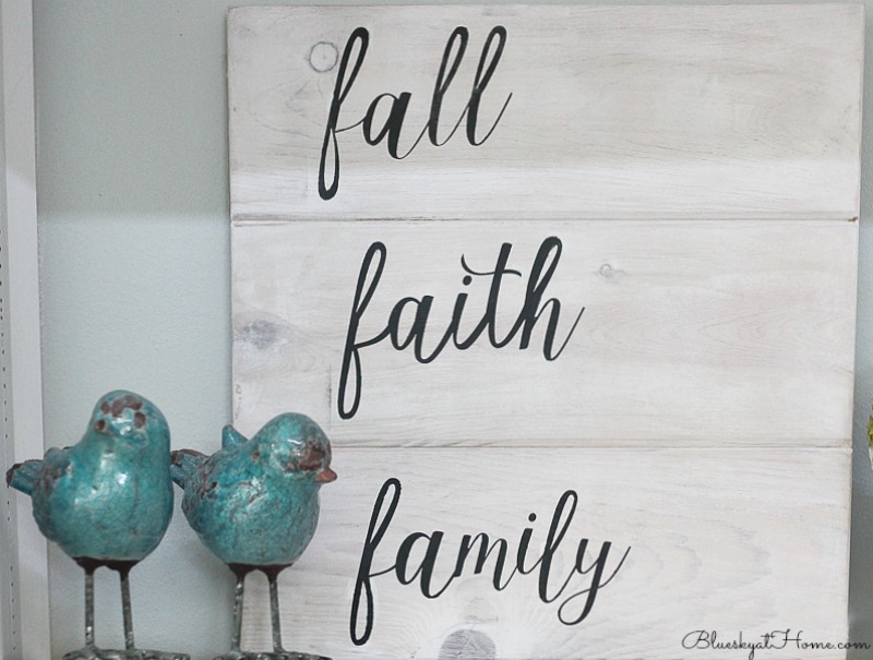 fall faith family sign