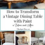 How to Transform a Vintage Dining Room Table with Paint. Repurposing vintage or thrift store furniture with paint is a simple and wonderful way to bring life and usability to old pieces. Step~by~step process to create a lovely table for your home. BlueskyatHome.com