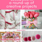 collage of four DIY Valentine's Day decorations graphic