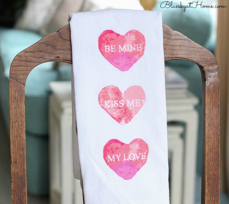 Valentine dishtowel