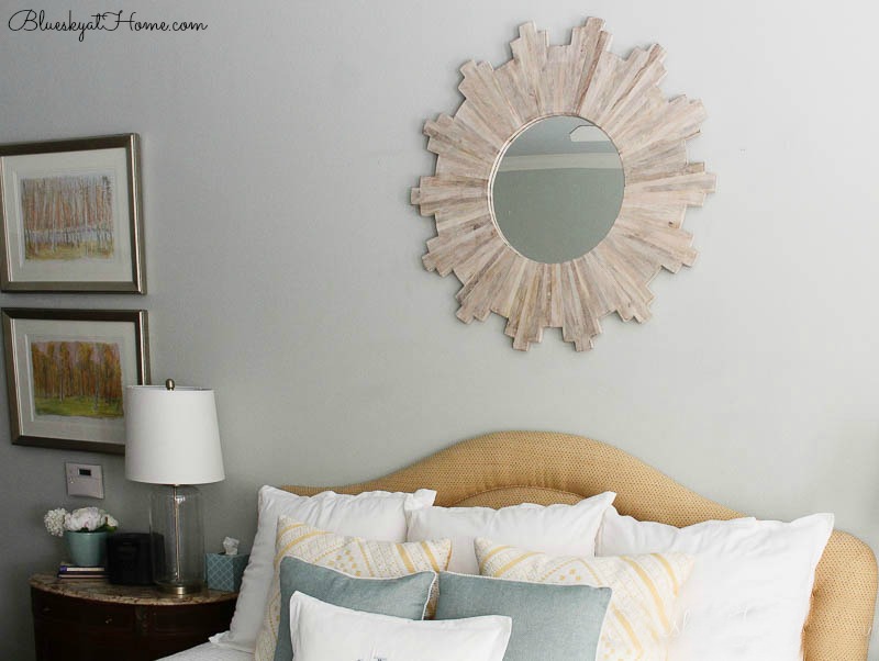 mirror above bed
