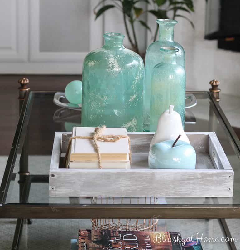 10 Awesome Accessory Ideas for Spring Home Tour. Great tips and inspiration for how accessories bring a lighter palette and cleaner look using a variety of items for interest, color, texture and pattern in spring decor home tour. BlueskyatHome.com