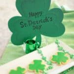 Cute and Easy Shamrock Cookies for St. Patrick's Day. These sweet cookies are so cute that all your leprechauns will be smiling with Irish Eyes. They are easy to make and a great project for kids. Just watch out for the food coloring. BlueskyatHome.com