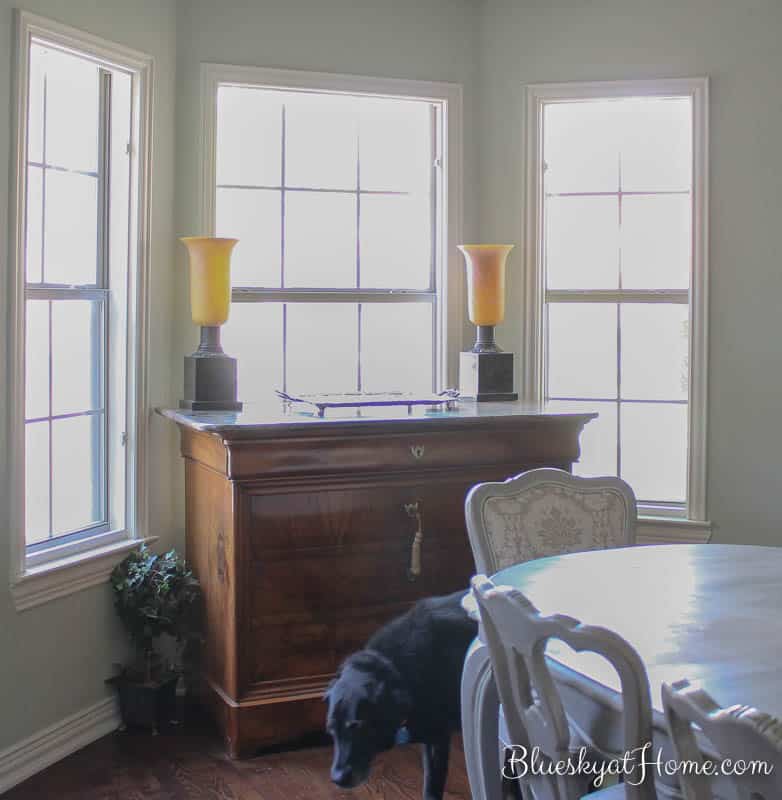 How To Prepare For A Dining Room Makeover. It's time to give our dining room a new, fresh look. ANy makeover begins with a plan and I'm sharing my plan for new color, window treatments and accessories as the first step in this One Room Challenge makeover. BlueskyatHome.com