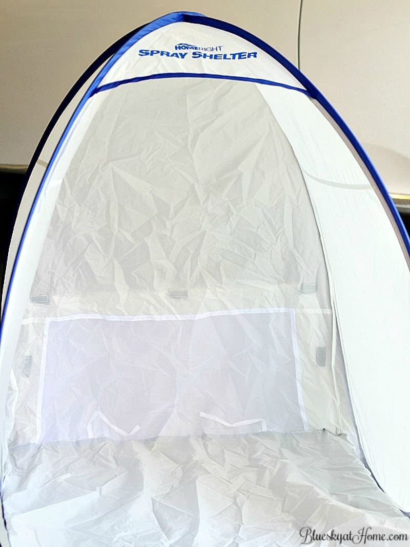 10 Reasons Why You Need a HomeRight Spray Shelter. I'll show you how easy and essential this tool is for any DIYer, crafter or painter. For more efficiency and a cleaner painting environment the spray shelters are the only way to go. BlueskyatHome.com