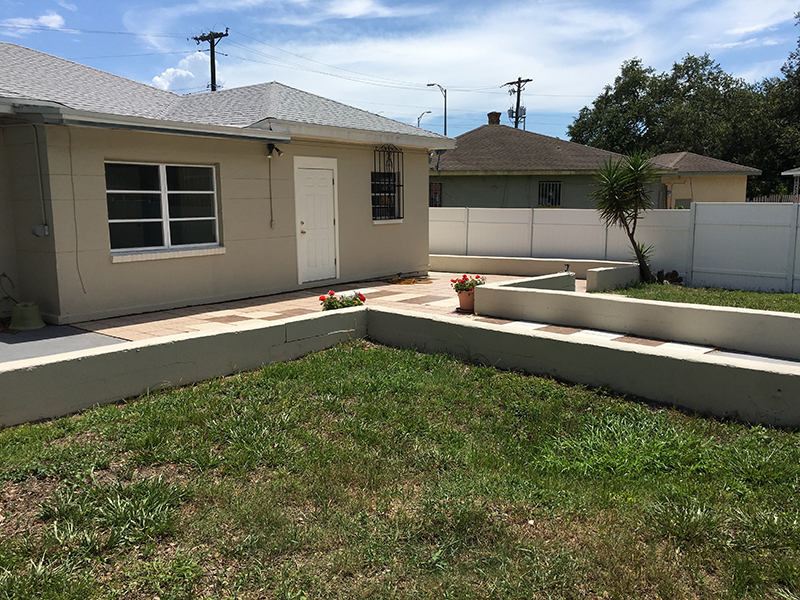 backyard makeover before