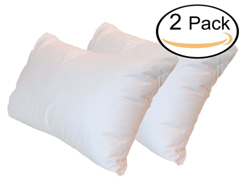 2 white pillow forms