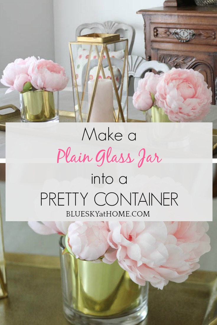 Make a Plain Glass Jar into a Pretty Container