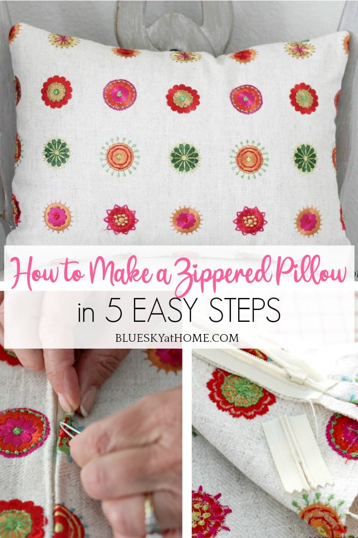 How to Make a Zippered Pillow