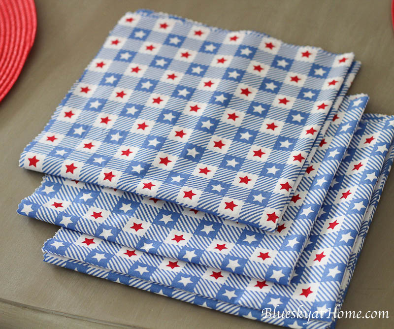 Red, White and Blue napkins
