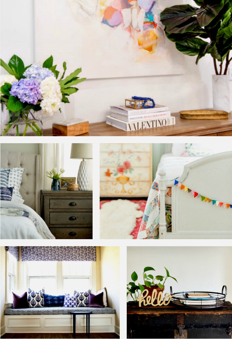 5 Beautiful Bedroom Makeovers ~ A ORC Round~Up. Creativity inspires gorgeous bedroom ideas. BlueskyatHome.com #bedroommakeovers #bedrooms #bedroomideas