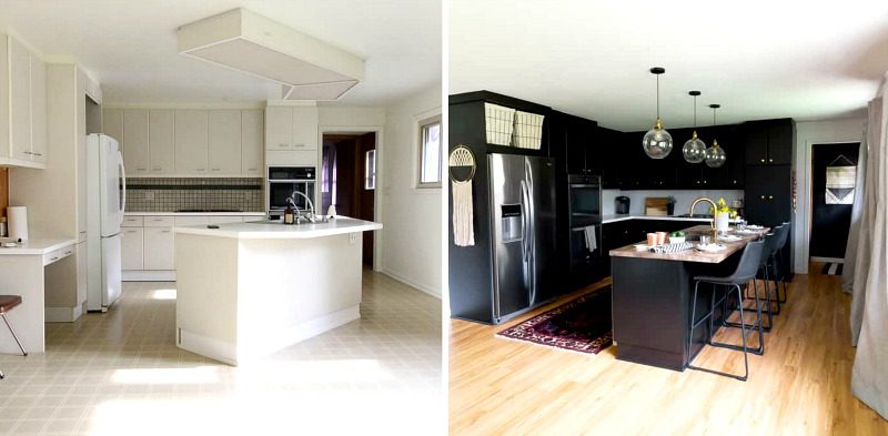 5 Fabulous DIY Kitchen Makeovers. Renovating a kitchen offers a great payback in design, appeal and practicality. Whatever your budget and challenges, these kitchen transformations will give you ideas for your own DIY projects. BlueskyatHome.com #kitchenmakeovers #DIYkitchen #kitchenideas #kitcheninspiration 