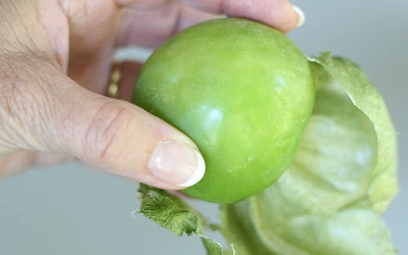 tomatillo for making Cucumber Tomatillo Gazpacho