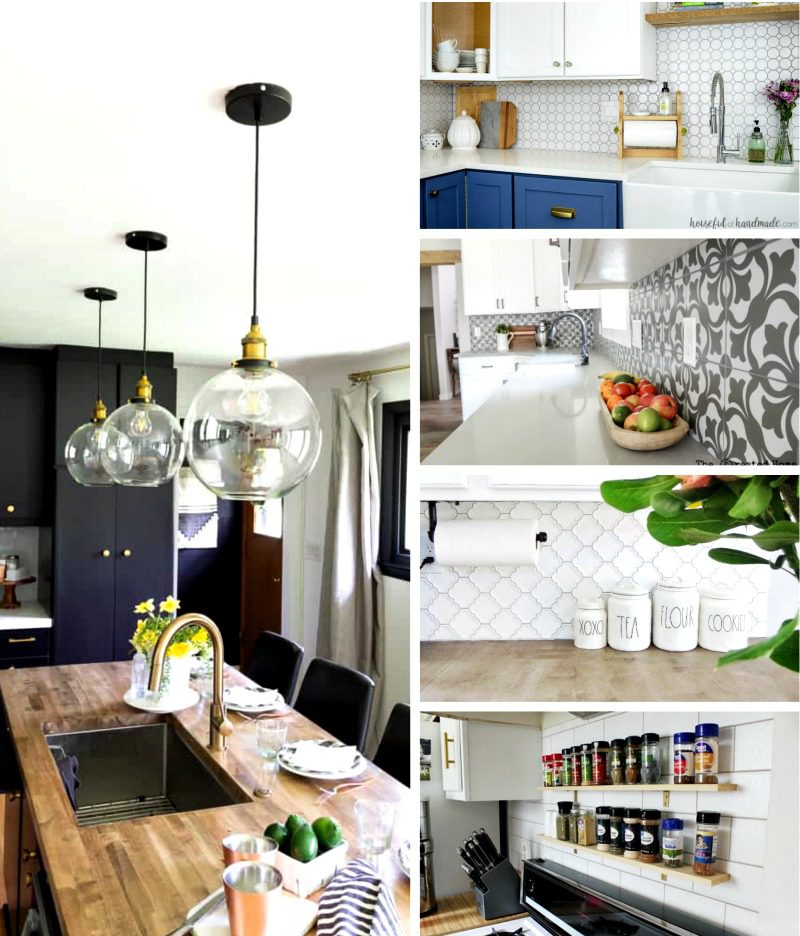 5 Fabulous DIY Kitchen Makeovers. Renovating a kitchen offers a great payback in design, appeal and practicality. Whatever your budget and challenges, these kitchen transformations will give you ideas for your own DIY projects. BlueskyatHome.com #kitchenmakeovers #DIYkitchen #kitchenideas #kitcheninspiration