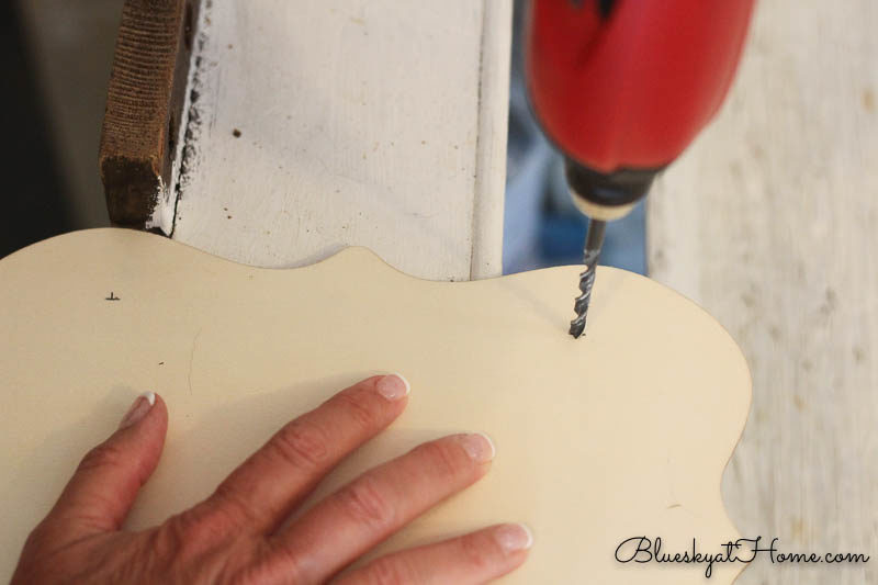 drilling hole in plaque