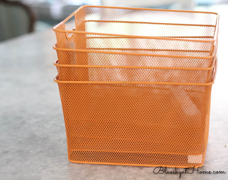 orange wire baskets