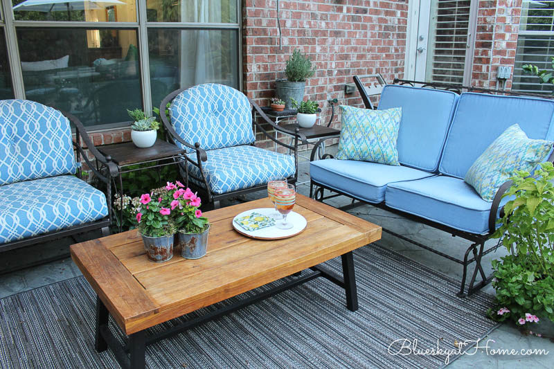 wide view of patio seating