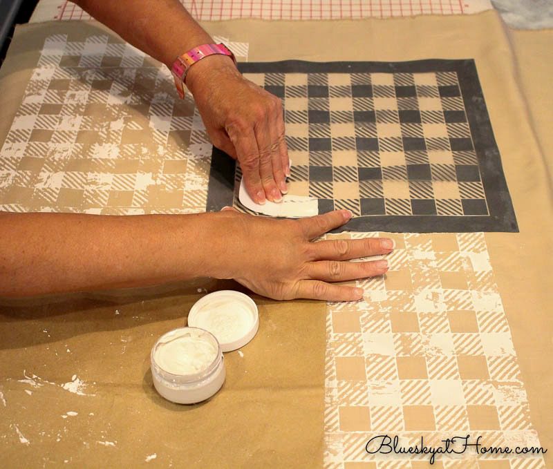 making gingham placemat