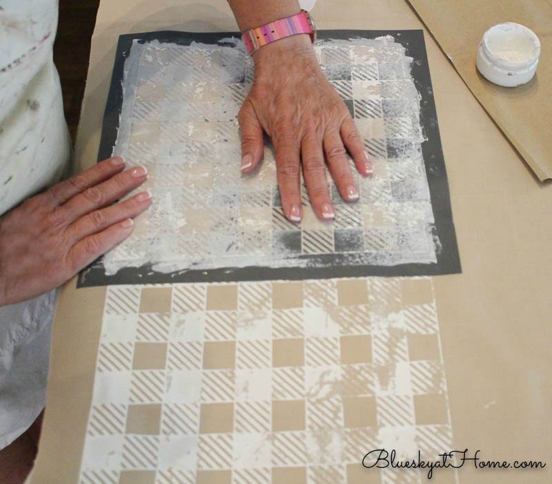 making gingham placemat