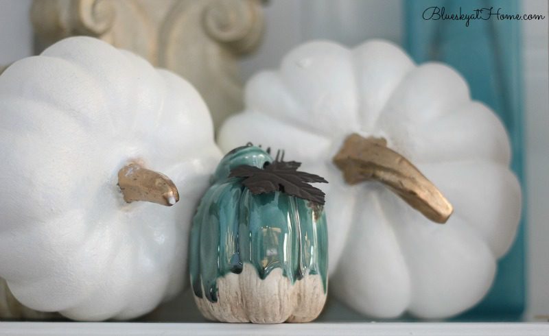 white painted DIY pumpkins