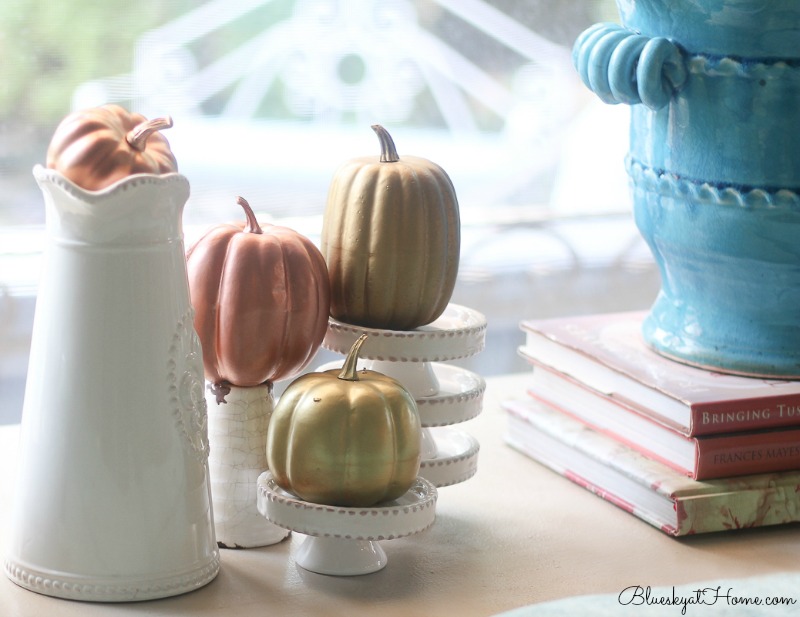 painted metallic pumpkins