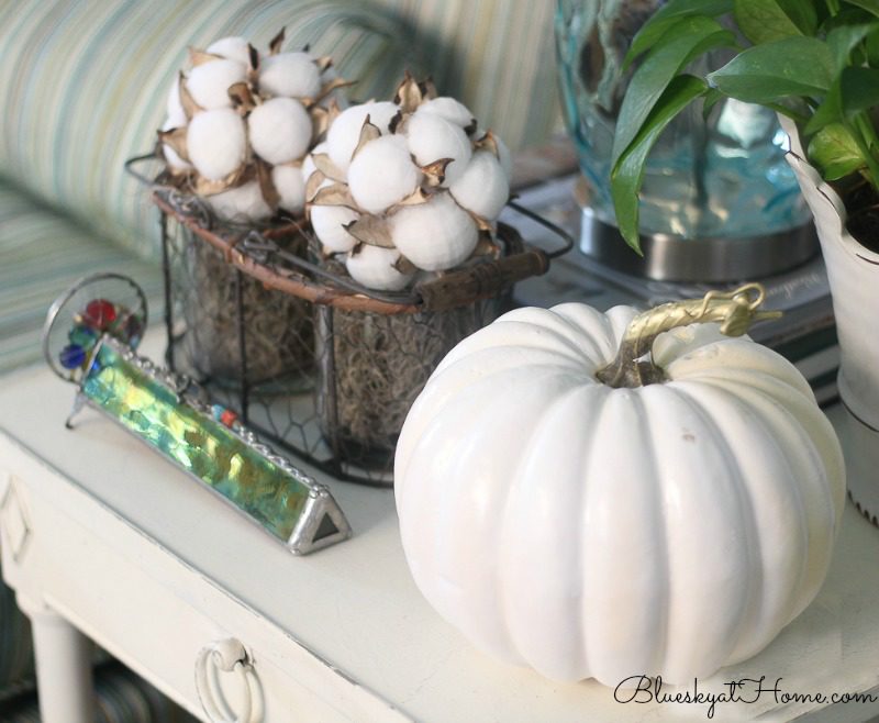 white diy painted pumpkins