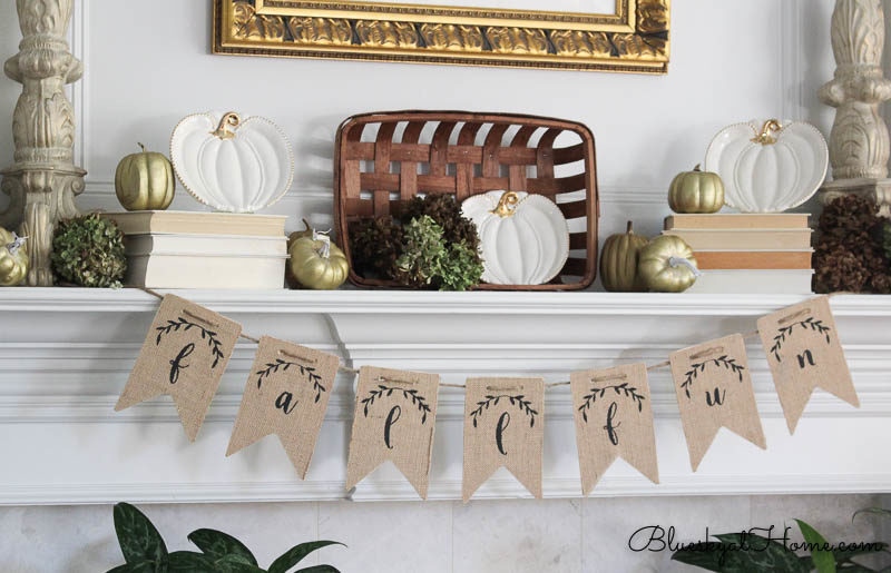 fall decorated mantle