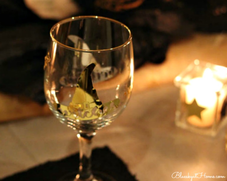 Halloween wine glass