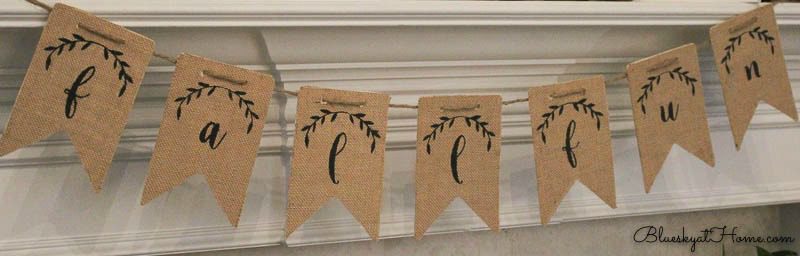 wood and burlap banner