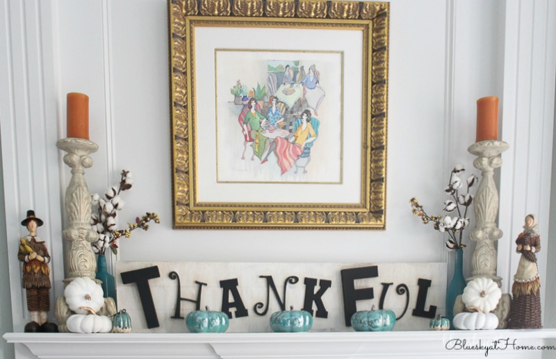 Thankful sign on mantle