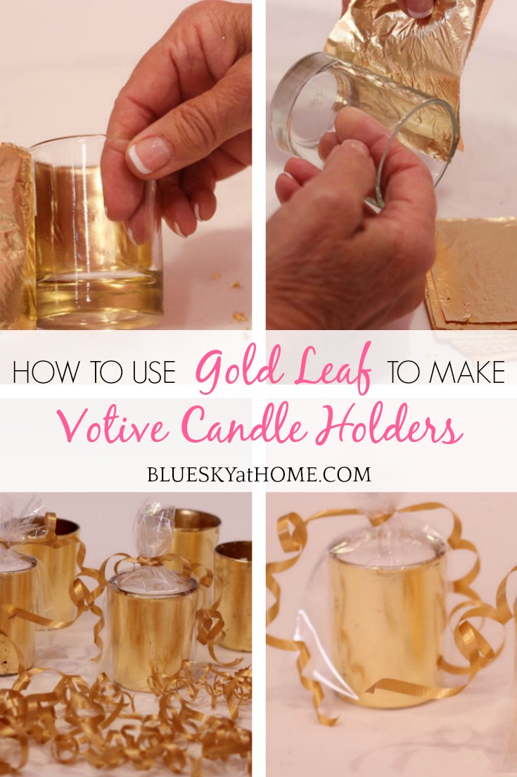 How to Make Gold-Leafed Holiday Candlesticks