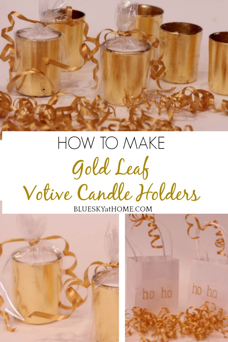 Gold Leaf Votive Candle Holders