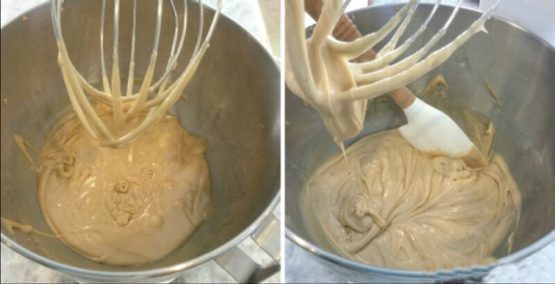 making caramel frosting