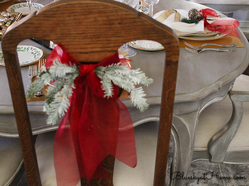 Christmas tablescape embellishments