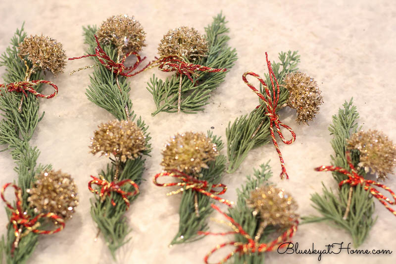 Christmas tablescape embellishments