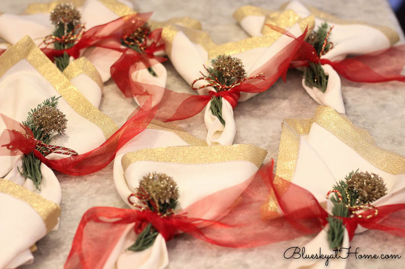 Christmas tablescape embellishments