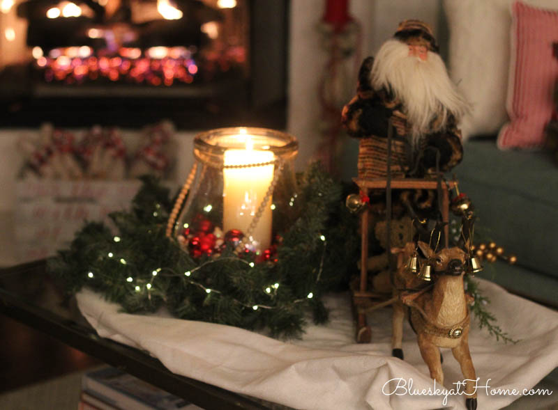 Christmas vignettes with lights