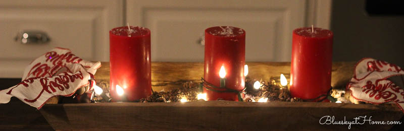 Christmas vignettes with lights