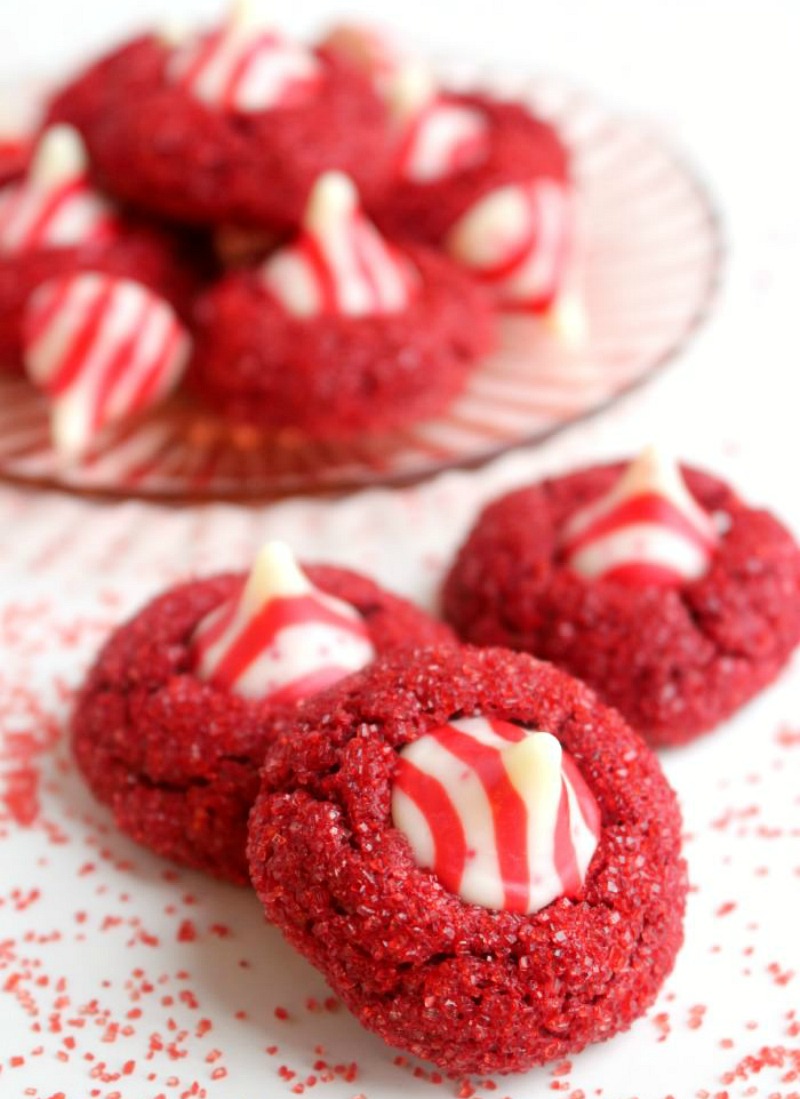 red velvet candy cane cookies