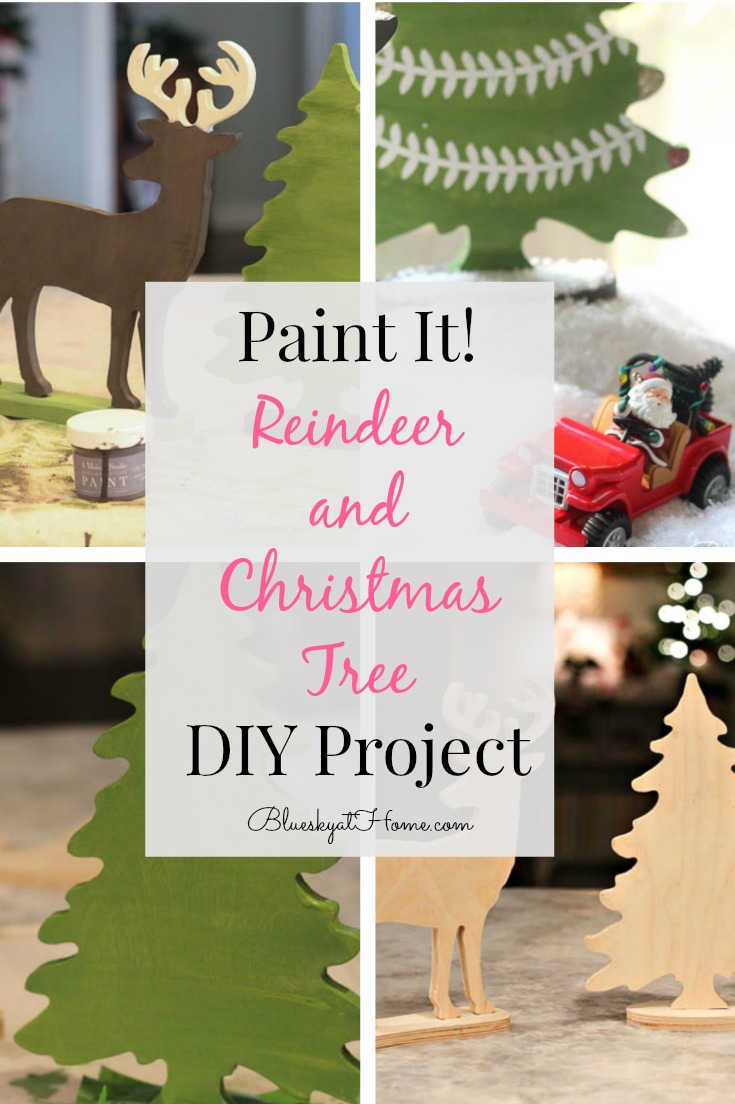Reindeer and Christmas Tree graphic