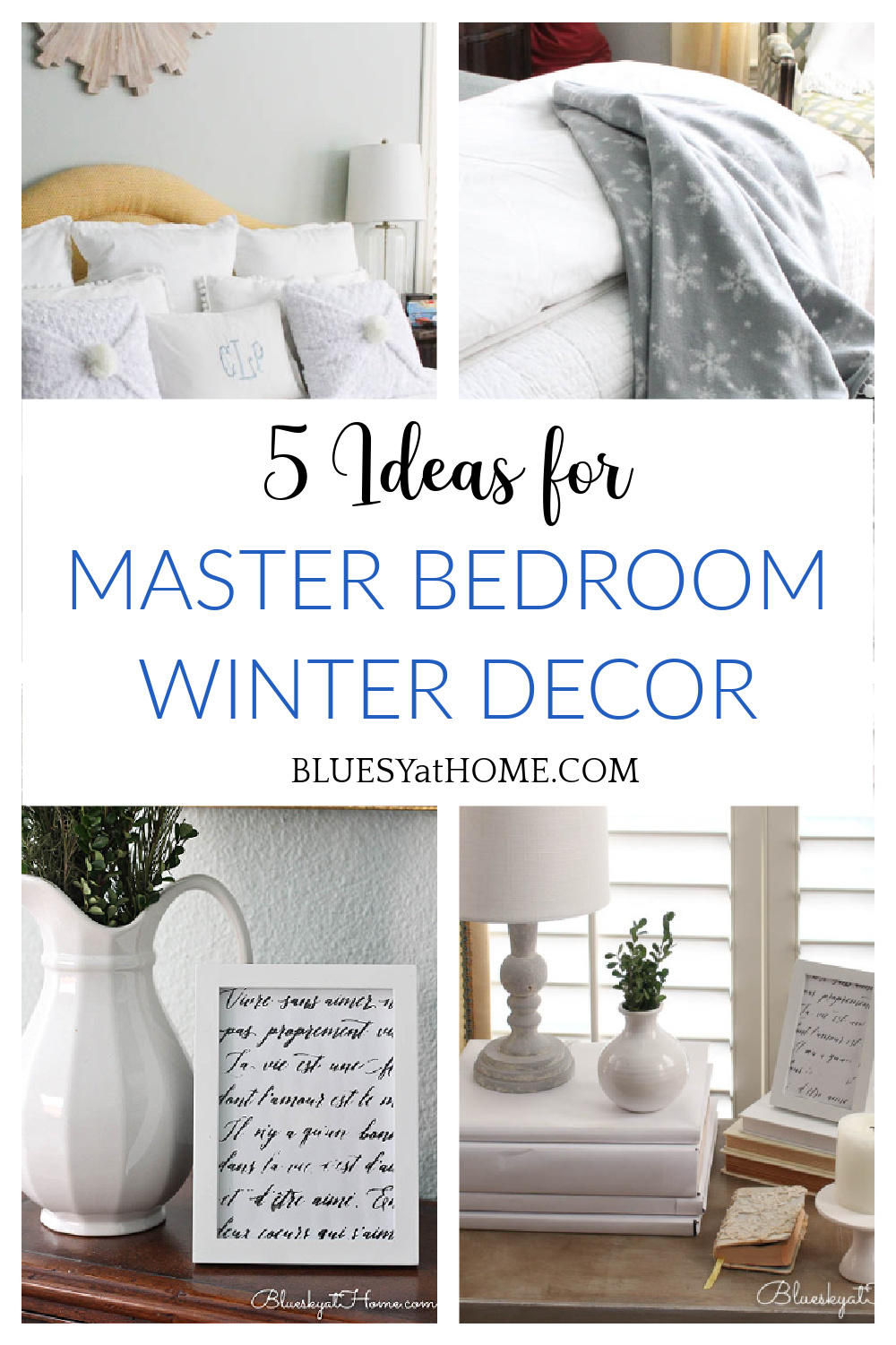 master bedroom winter decor