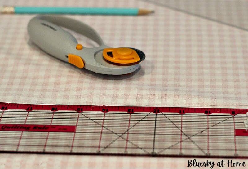 rotary cutter on fabric