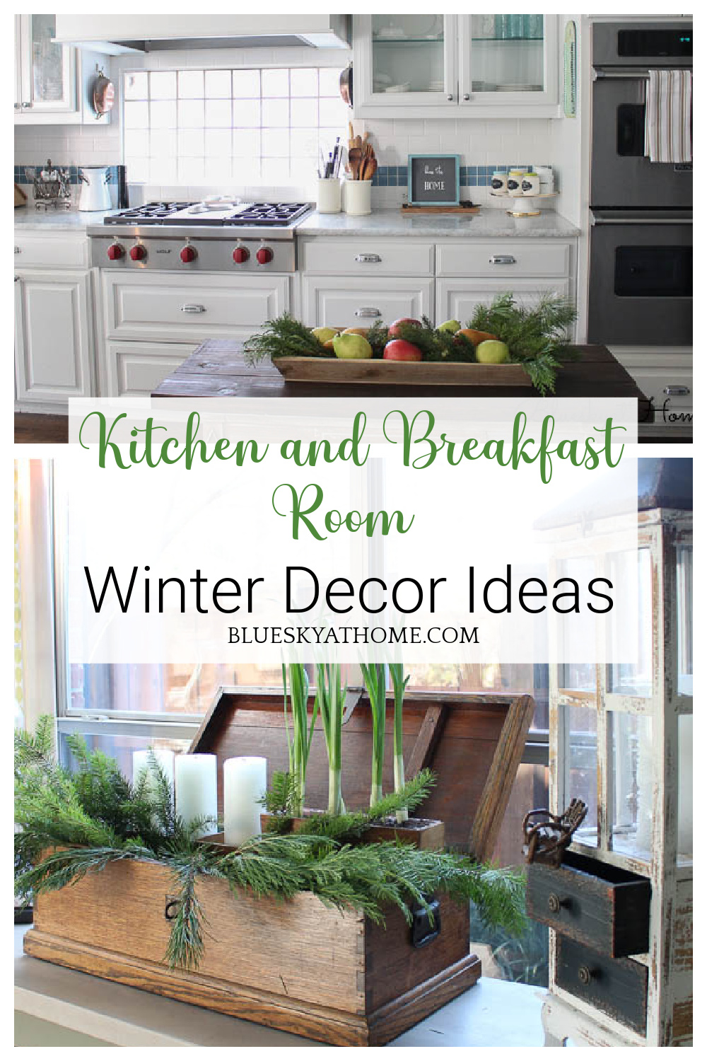 Kitchen and Breakfast Room Winter Decor