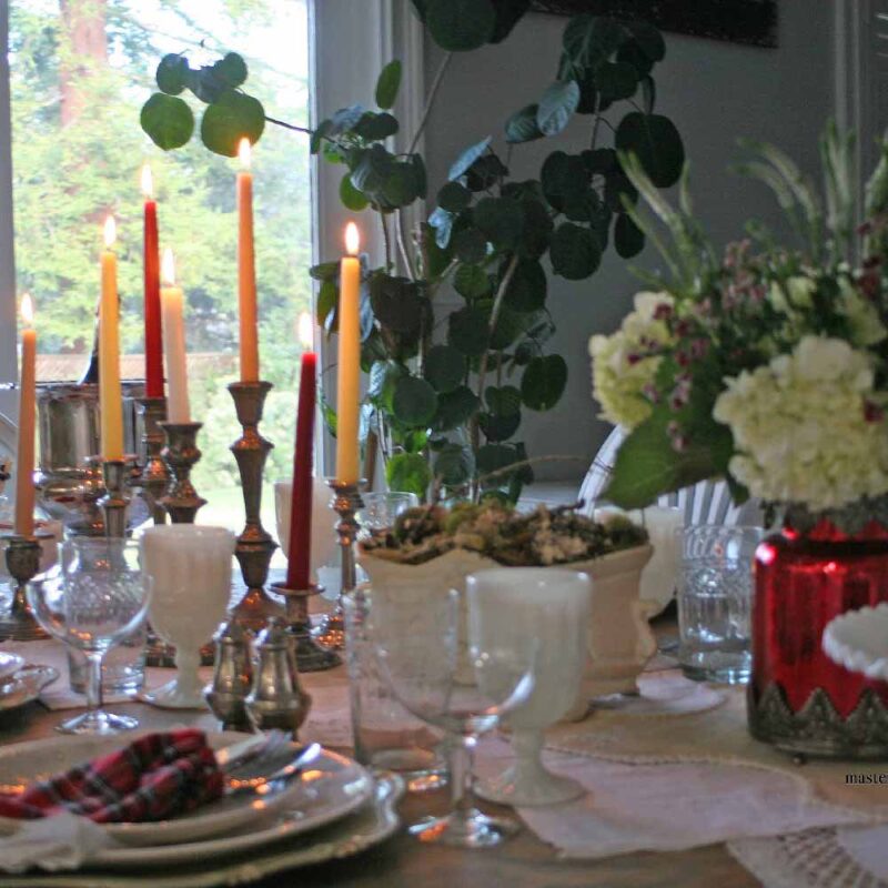 Valentine's red neutral tablescape
