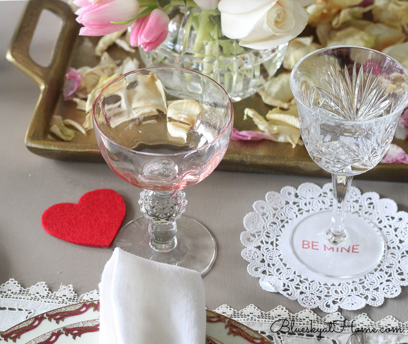 vintage Valentine tablescape