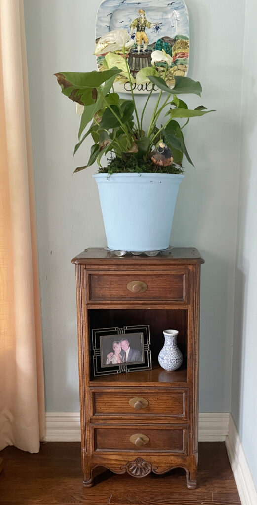 vintage stained side table