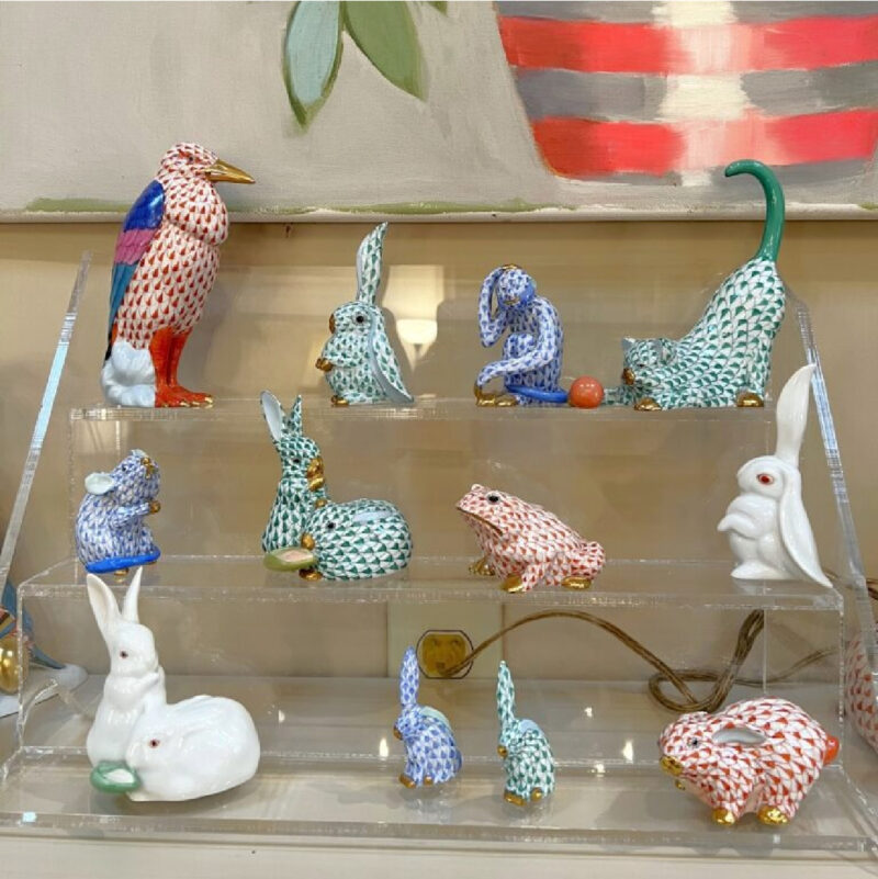 Herend figurines in several colors