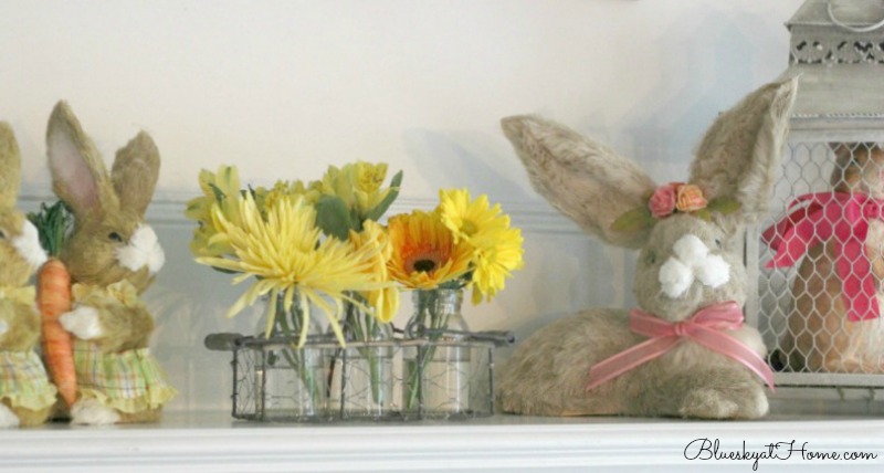 Easter mantle with yellow flowers